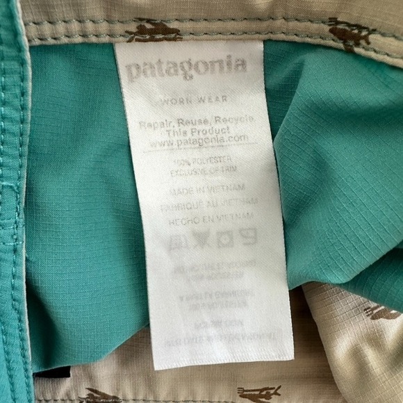 Patagonia Board Shorts Mens 40 Teal Light Variable 18 Inseam Swim Beach Travel - Picture 6 of 7